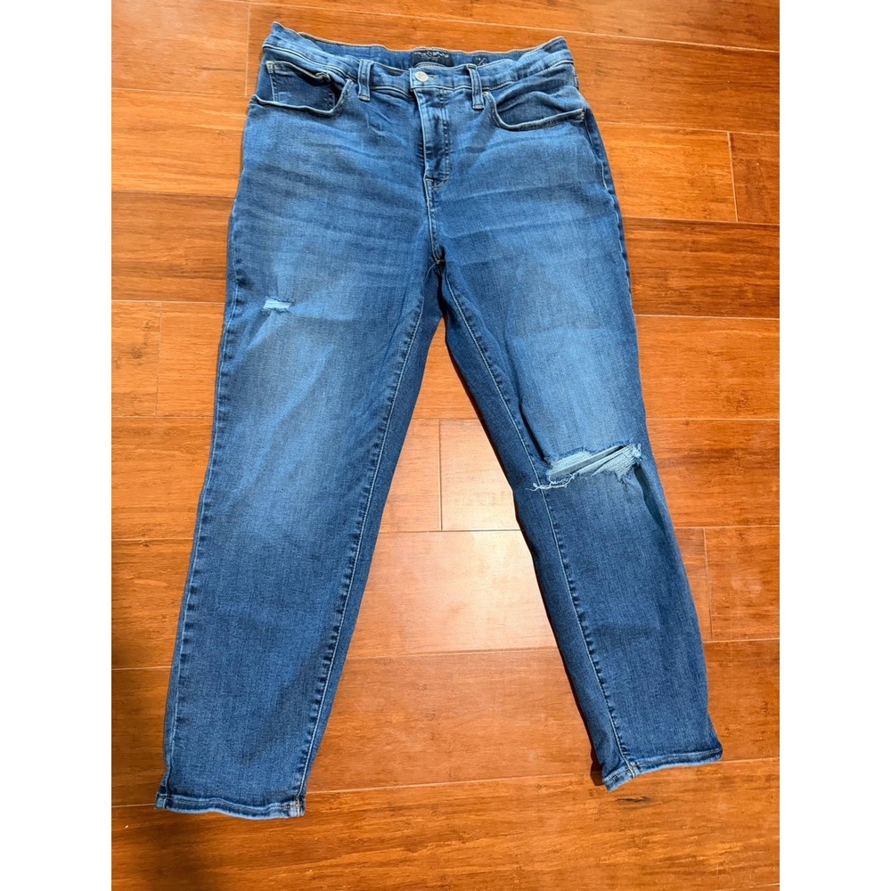 Lucky Brand Skinny Jeans‎ Stretch Denim Mid Rise Dark Whiskered Wash 12 31